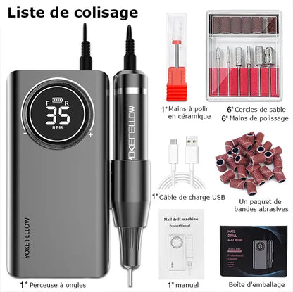 Polisseuse d'ongles électrique avec batterie - Lady Sens