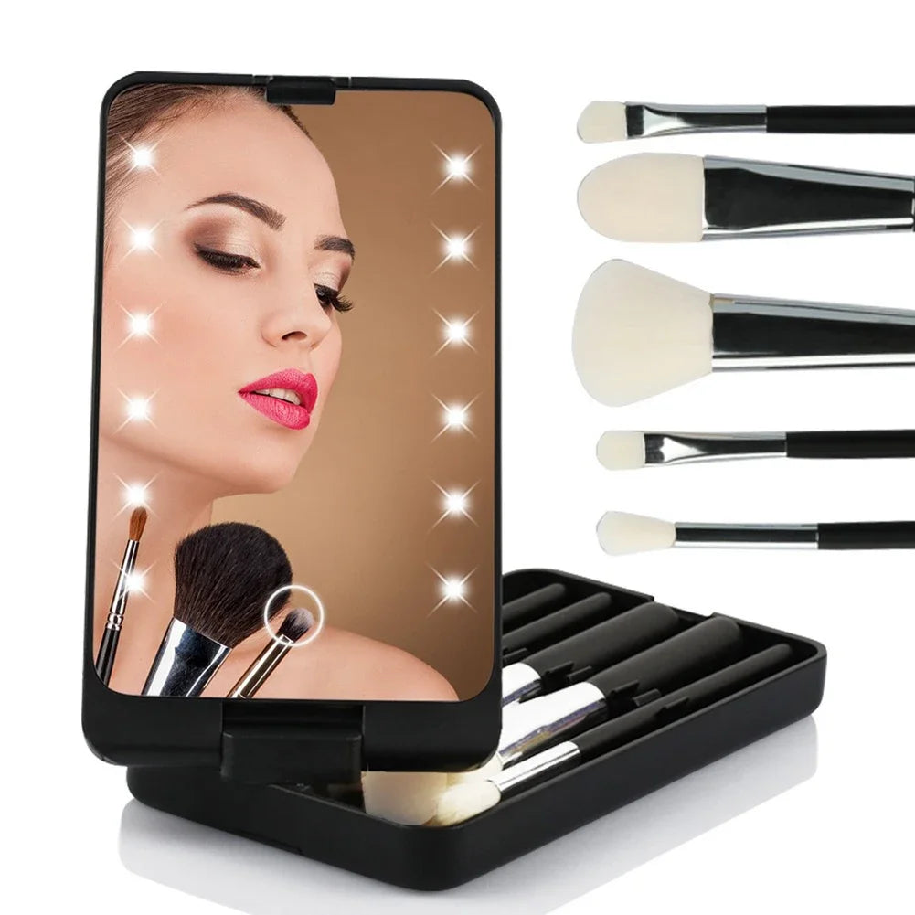 Set de pinceaux de maquillage avec miroir  Lady Sens